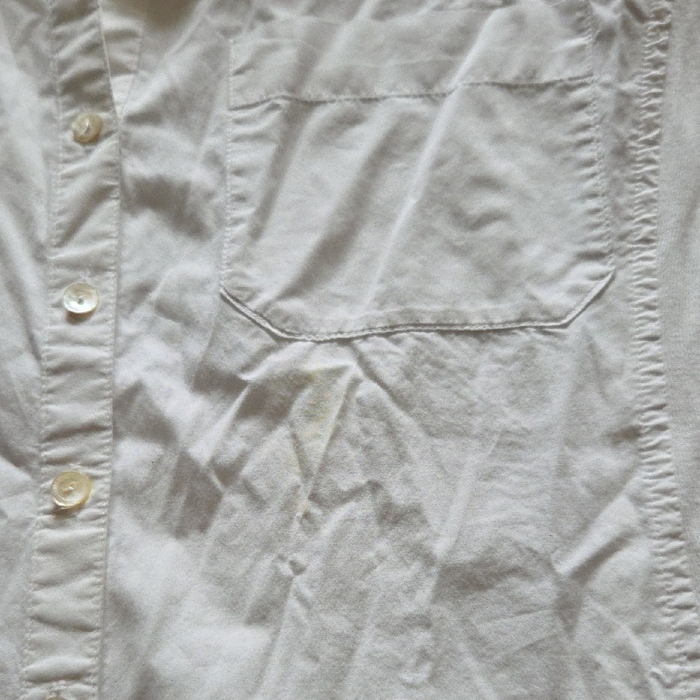 Eileen Fisher Crisp White Blouse Button Down Shirt 100% Organic Cotton Sz XS - Picture 15 of 16